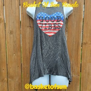 Rolla Coster Patriotic Asymmetrical Tank Small